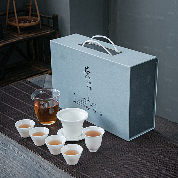 拓牌亮光-羊脂玉瓷（快客杯）七件套