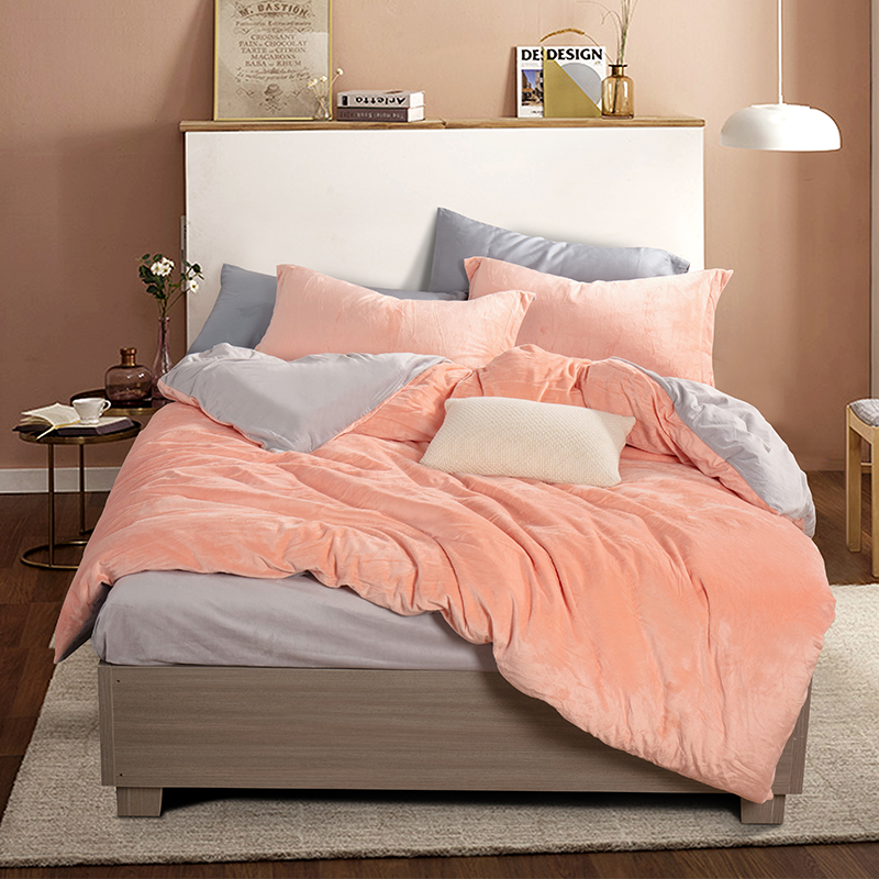 金丝莉 牛奶绒四件套花之漾